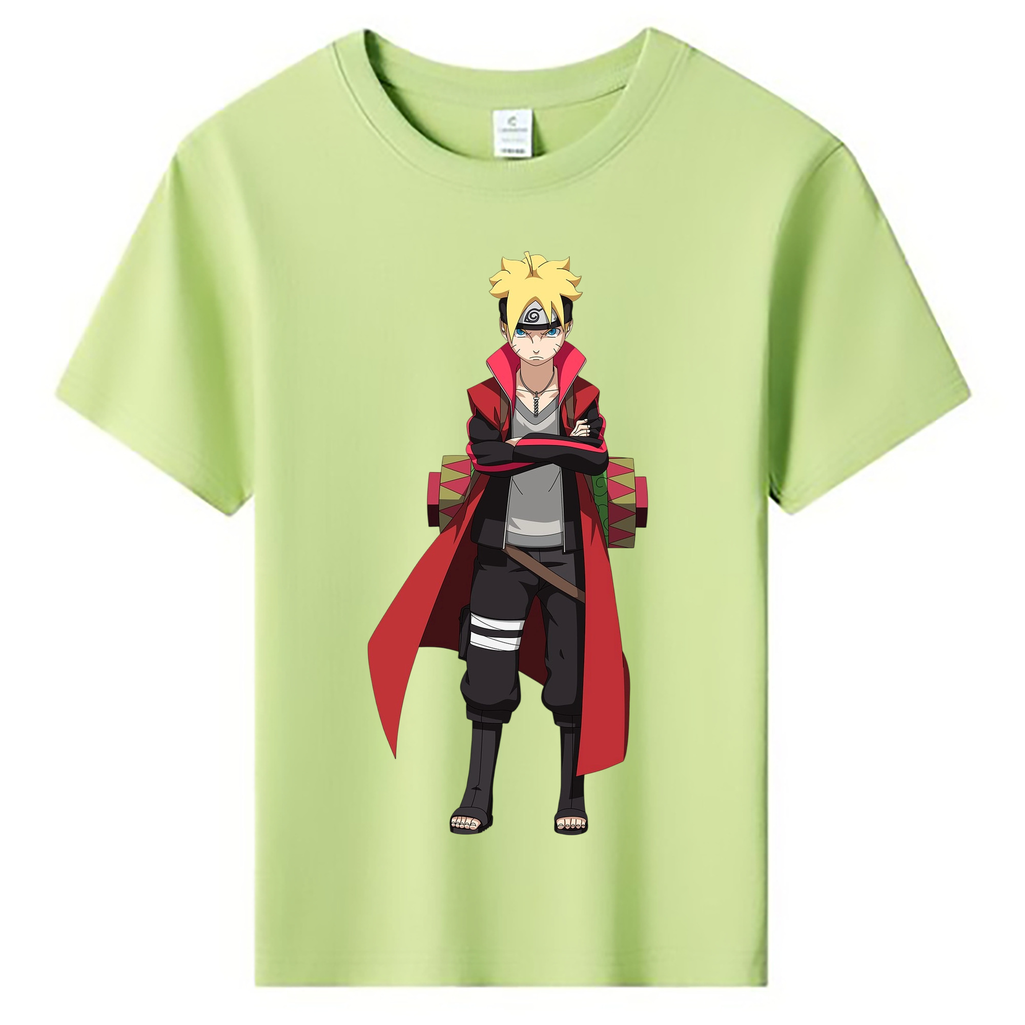（画像用） NARUTO -ナルト- うずまき ボルト Uzumaki Boruto 綿100％キッズTシャツ（フロントプリント）